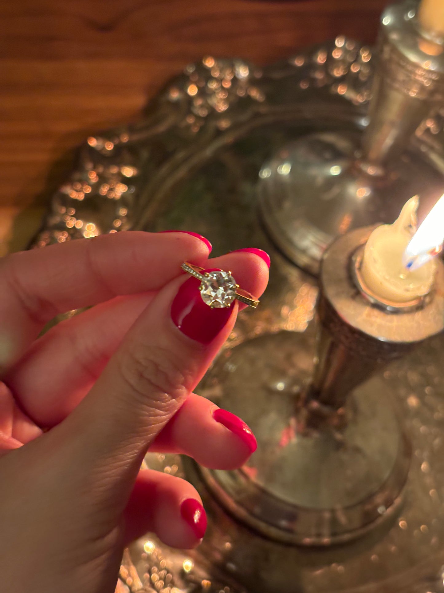 Custom Old Mine Engagement Ring | ring