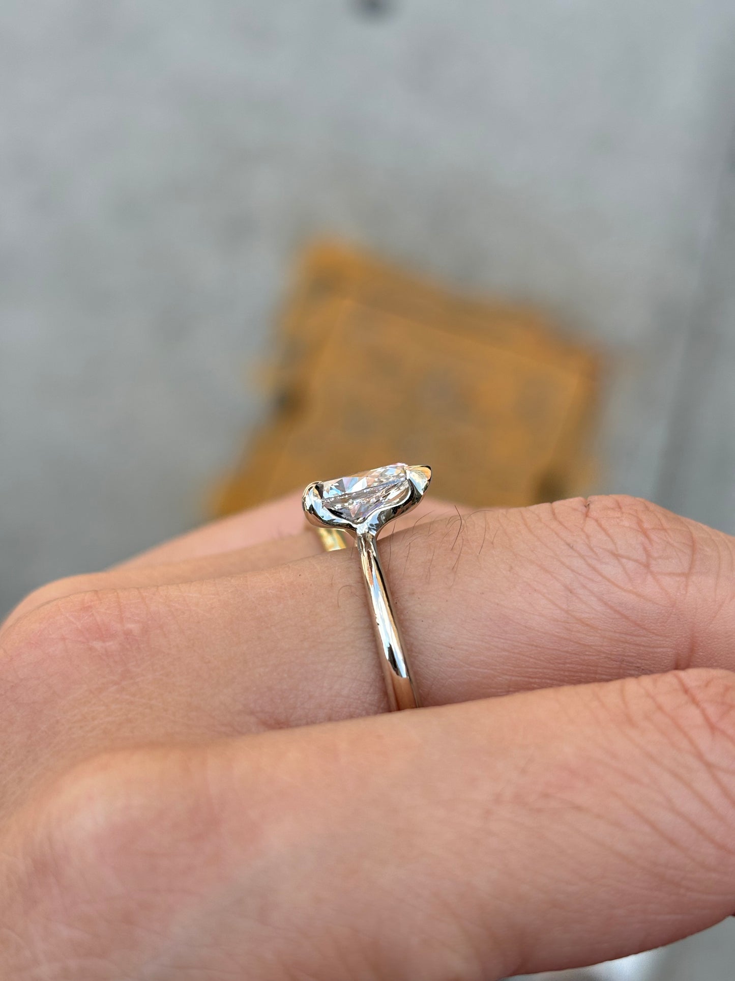 Custom Pear Shaped Engagement Ring | ring