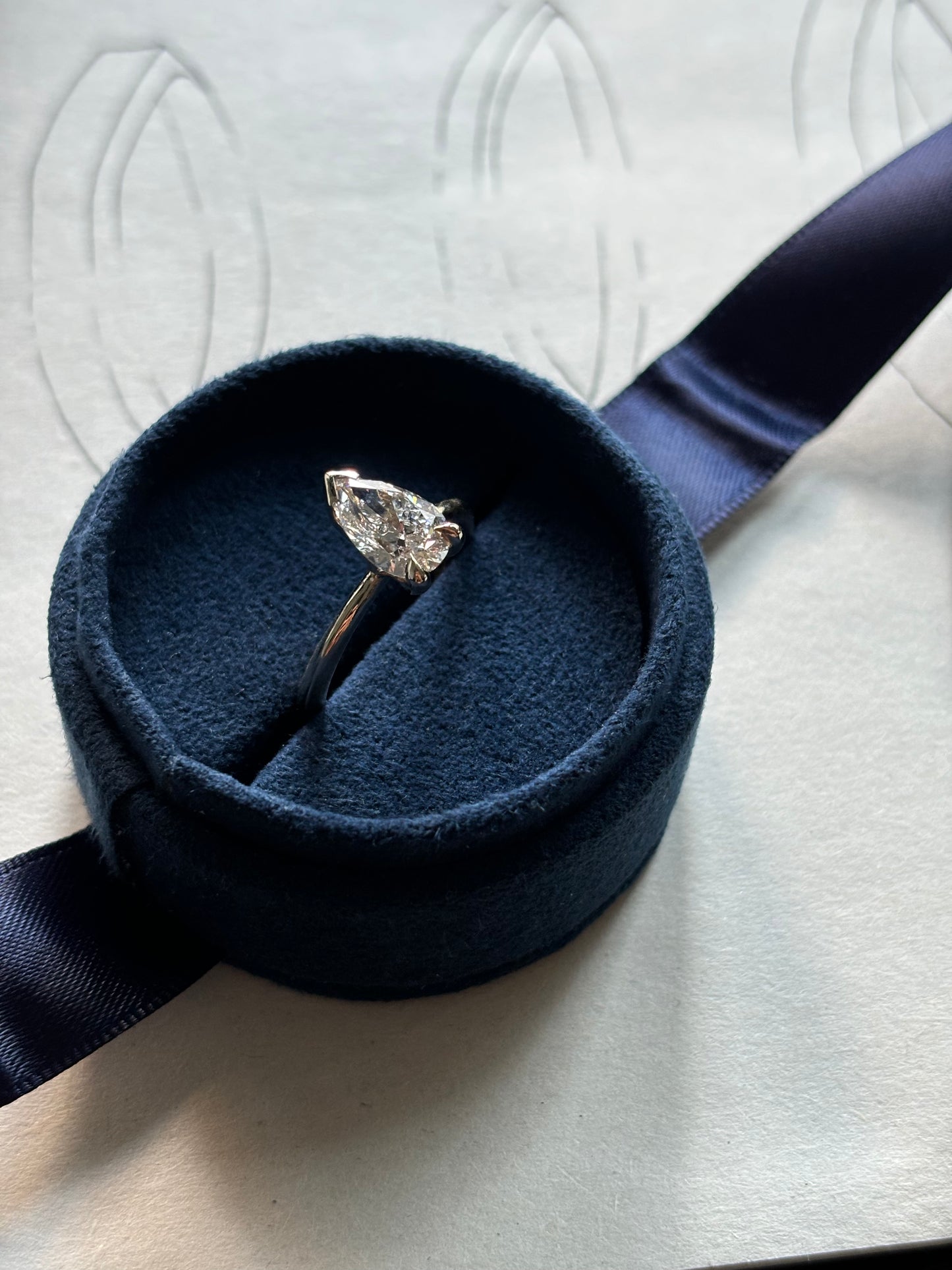 Custom Pear Shaped Engagement Ring | ring